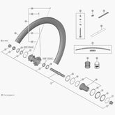 Shimano Wh-R9270-C50-Tu-F Left Hand Spoke 269 Mm Wheel Spares